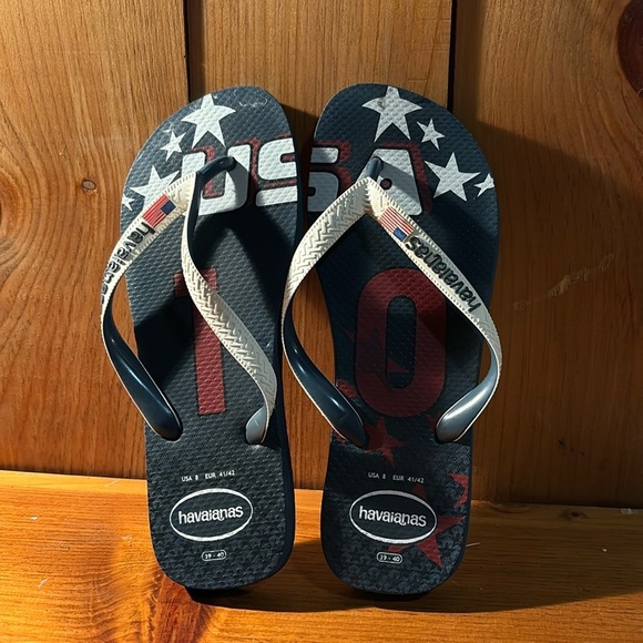 Havaianas Limited Edition Team USA 2010 World Cup Teams EU 41/42 US M 8.5 W 11 - Picture 1 of 8